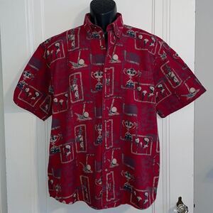 ClearWater Outfitters Resort‎ Collection red golf themed short sleeved shirt